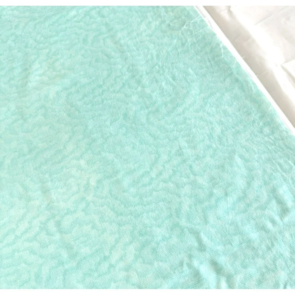 Aqua Tone on Tone Swirl Clouds Quilt Fabric Blender 100% Cotton Remnant 48 x 39W